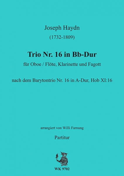 Joseph Haydn - Trio Nr. 16 in Bb-Dur  für Oboe/Flöte, Klarinette und Fagott